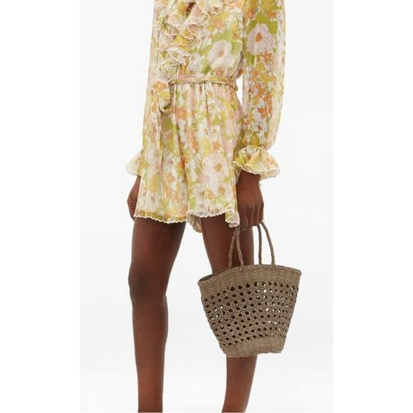 Zimmermann 'The Love Struck' Above The Knee Scalloped Romper Mini Dress - Picture 4 of 12